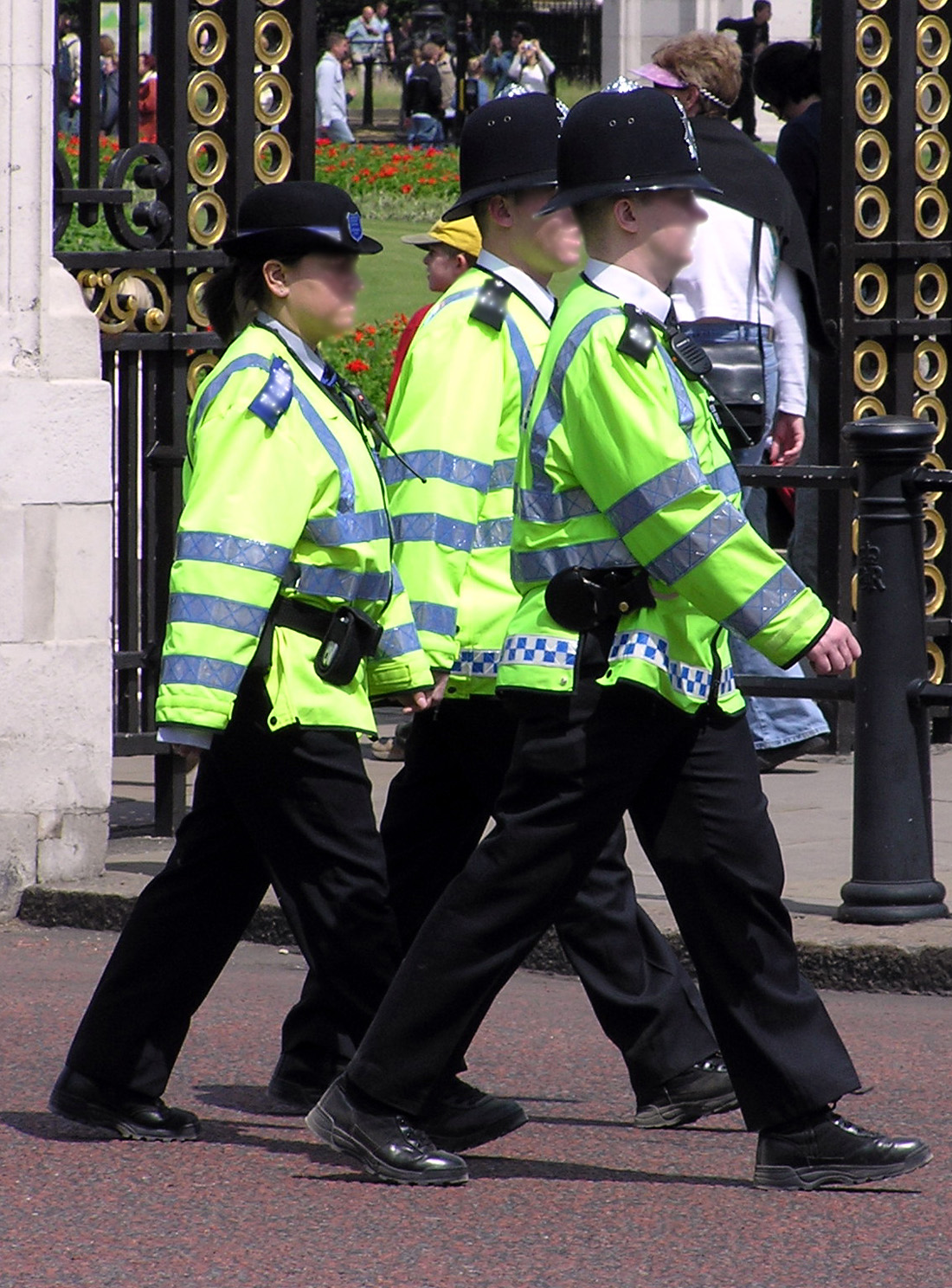 Police officers on foot patrol in London